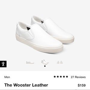 GREATS Wooster slip on white leather sneaker